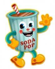 Vintage-Retro Soda Pop Tin-Metal Sign