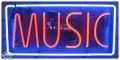 Neon Business Sign - Music