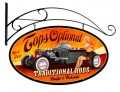 Vintage-Retro Tops Optional Double Sided Oval Metal-Tin Sign with Wall Mount
