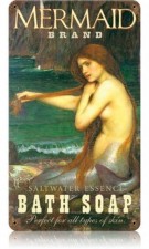 Vintage-Retro Mermaid Soap Metal-Tin Sign