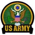 Vintage-Retro Army Round Banner Metal-Tin Sign