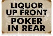 Vintage-Retro Liquor Up Front Metal-Tin Sign