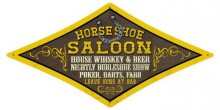 Vintage-Retro Horse Shoe Saloon Diamond Metal-Tin Sign