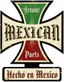 Vintage-Retro Mexican Parts Iron Cross Metal-Tin Sign