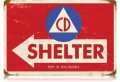 Vintage-Retro Civil Defense Metal-Tin Sign