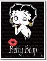 Vintage Betty Boop Kiss Tin Sign