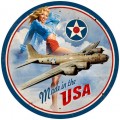 Vintage-Retro USA B17 Round Metal-Tin Sign