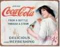 Vintage COKE - Through a Straw Tin Sign