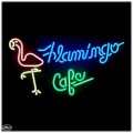 Neon Bar Sign - Flamingo Caf?