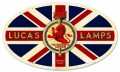 Vintage-Retro Lucas Lamps Oval Oval Metal-Tin Sign