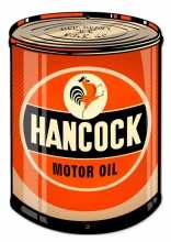 Vintage-Retro Hancock Oil Tin-Metal Sign