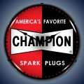 Vintage-Retro  Champion Spark Plugs Lighted Wall Clock