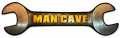 Vintage-Retro Man Cave Wrench Custom Shape Metal-Tin Sign
