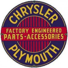 Chrysler-Plymouth Porcelain Sign