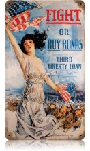 Vintage-Retro Fight or Buy Metal-Tin Sign