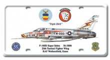 Vintage-Retro F-100D Super Sabre License Plate