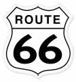 Vintage-Retro Route 66 Shield Metal-Tin Sign LARGE
