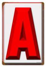 Vintage-Retro A Metal-Tin Sign