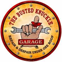 Vintage-Retro Busted Knuckle Garage Metal-Tin Sign