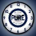 Vintage-Retro  Pure Oil Lighted Wall Clock