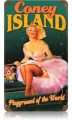 Vintage-Retro Coney Island Metal-Tin Sign