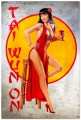 Vintage-Retro Tai Wun On - Pin-Up Girl Metal Sign -  LARGE
