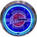 Retro GM BUICK SERVICE NEON CLOCK 15 x 15 Inches