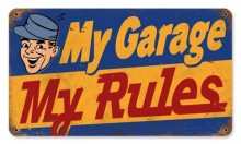 Retro garage tin sign