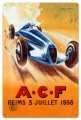 Vintage ACF Reims 24 x 16 inches Tin Sign