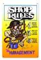 Vintage-Retro Shop Rules Metal-Tin Sign