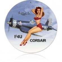 Vintage-Retro Corsair Pinup Metal-Tin Sign