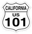 Vintage-Retro California Route 101 Shield Metal-Tin Sign