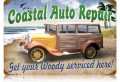 Vintage-Retro Coastal Auto Metal-Tin Sign