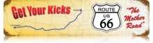 Vintage-Retro Route 66 Get Your Kicks Metal-Tin Sign