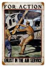 Vintage-Retro For Action Metal-Tin Sign