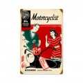 Retro Motorcyclist December 1939 Tin Sign 12 x 18 Inches