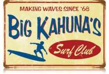 Vintage-Retro Big Kahuna Metal-Tin Sign LARGE