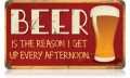 Vintage-Retro Beer Afternoon Up Metal-Tin Sign