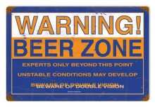 Vintage-Retro Beer Zone Metal-Tin Sign