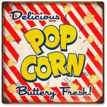Vintage-Retro Pop Corn Metal-Tin Sign