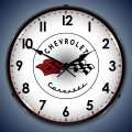 Vintage-Retro  C1 Corvette Lighted Wall Clock