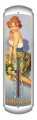 Vintage-Retro Yellow Rose Thermometer