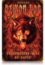 Vintage-Retro Demon Dog Metal-Tin Sign