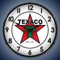 Vintage-Retro  Texaco w/numbers Lighted Wall Clock