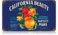 Vintage-Retro California Beauty Metal-Tin Sign