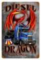 Vintage-Retro Diesel Dragon Metal-Tin Sign
