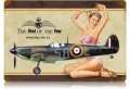 Vintage-Retro Spitfire Pin Up Metal-Tin Sign