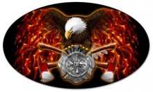 Vintage-Retro FD Eagle Oval Metal-Tin Sign