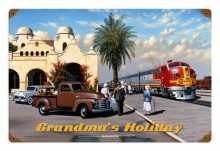 Retro Grandmas Holiday Tin Sign 18 x 12 Inches
