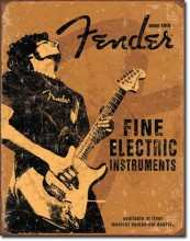 Retro Fender - Rock On Tin Sign
